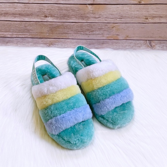 UGG Fluff Yeah Slide In Tide Pool Multi - Picture 3 of 8